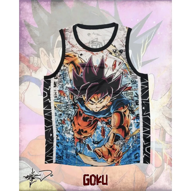 Novedades de Verano 2026: Camiseta Deportiva de Baloncesto Edición Especial Dragon Ball Z Goku Vegeta, Top de Tirantes para Fans del Anime Japonés
