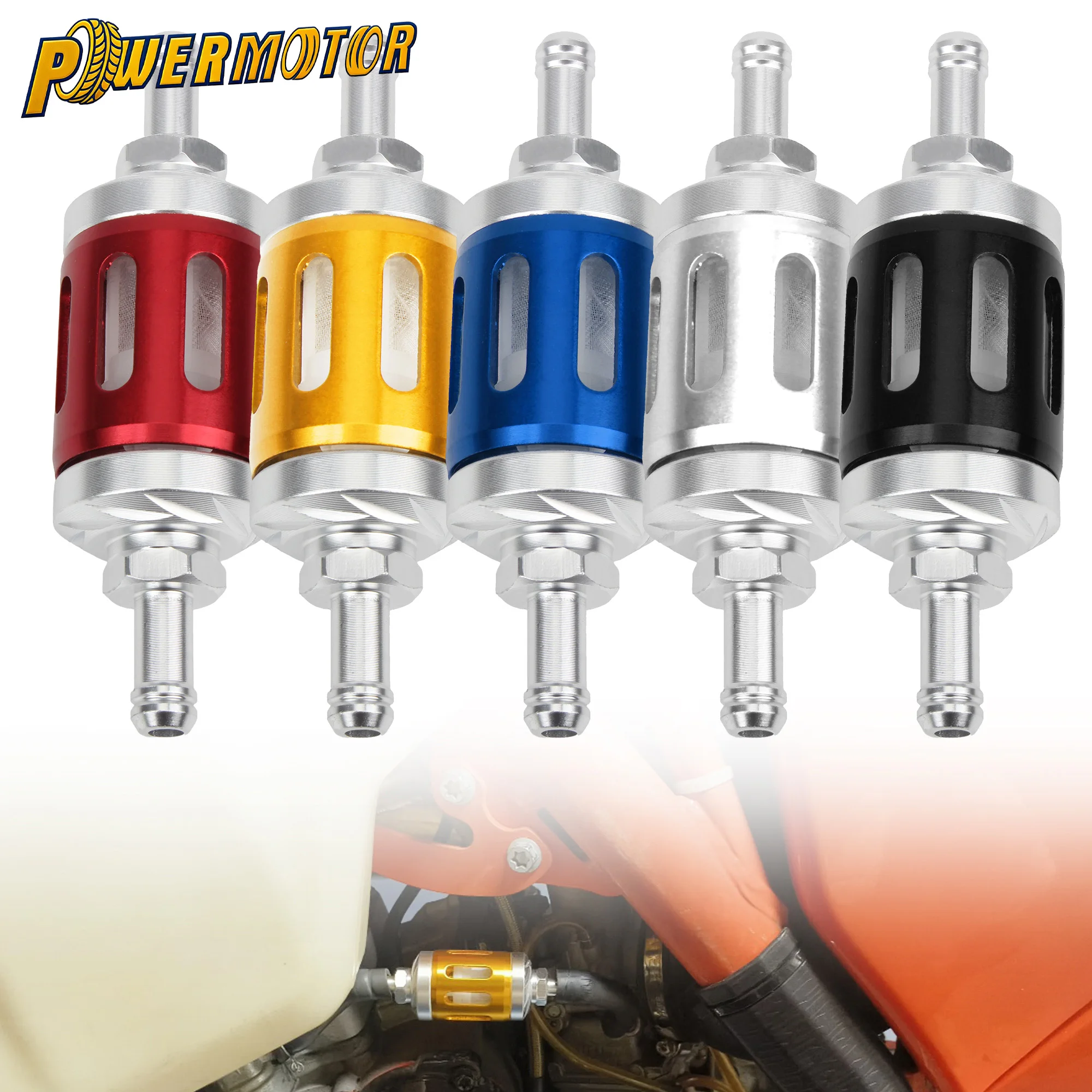 

Universal Motorcycle 8mm 0.31" Fuel Oil Filter Parts For KTM Honda Yamaha Kawasaki Suzuki Dirt Bike Motocross ATV Scooter Moped