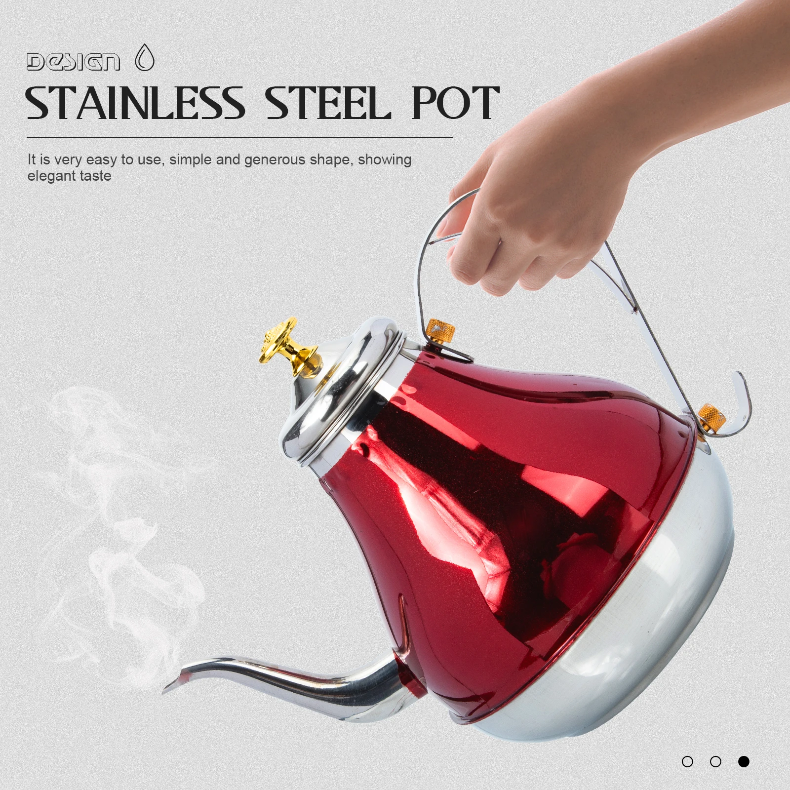 

Stainless Steel Large Capacity Teapot Portable Water Pot Home Teakettle Heat Resistant Coffee Maker Anti Scald Practical Kitchen