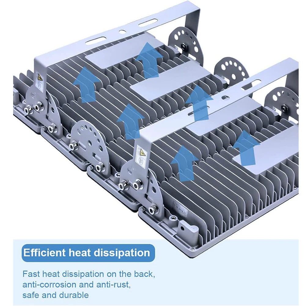 Imagem -05 - Luzes do Estádio Luzes de Inundação Led Luzes de Campo ao ar Livre 400w Exterior 44000lm 6500k Ip67 Luzes de Arena de Iluminação Ajustável à Prova Dágua