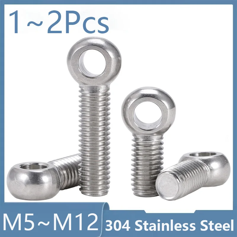 Anti-corrosion 304 Stainless Steel Ring Link Bolt M5 M6 M8 M10 M12 Fisheye Eye Slip Hole Screw