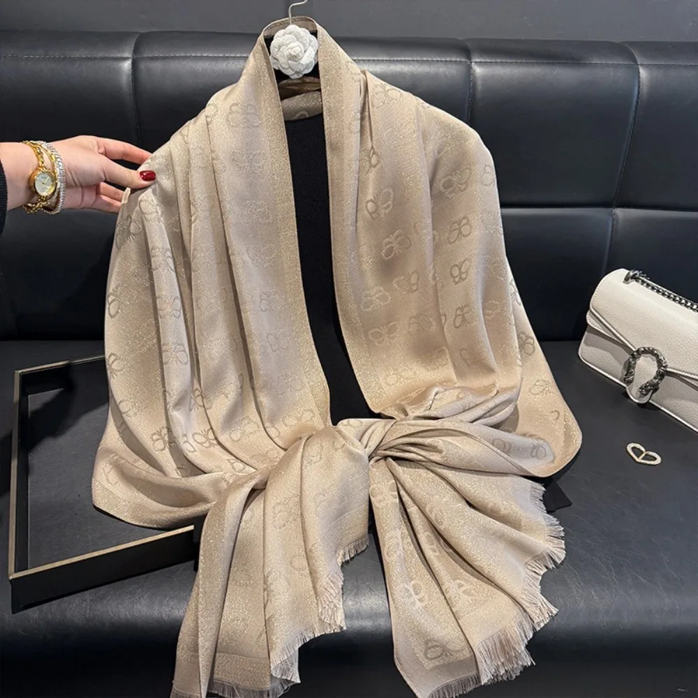 حجاب فاخر للسيدات من القطن الأيوسل للحماية من الشمس شال نسائي مطبوع