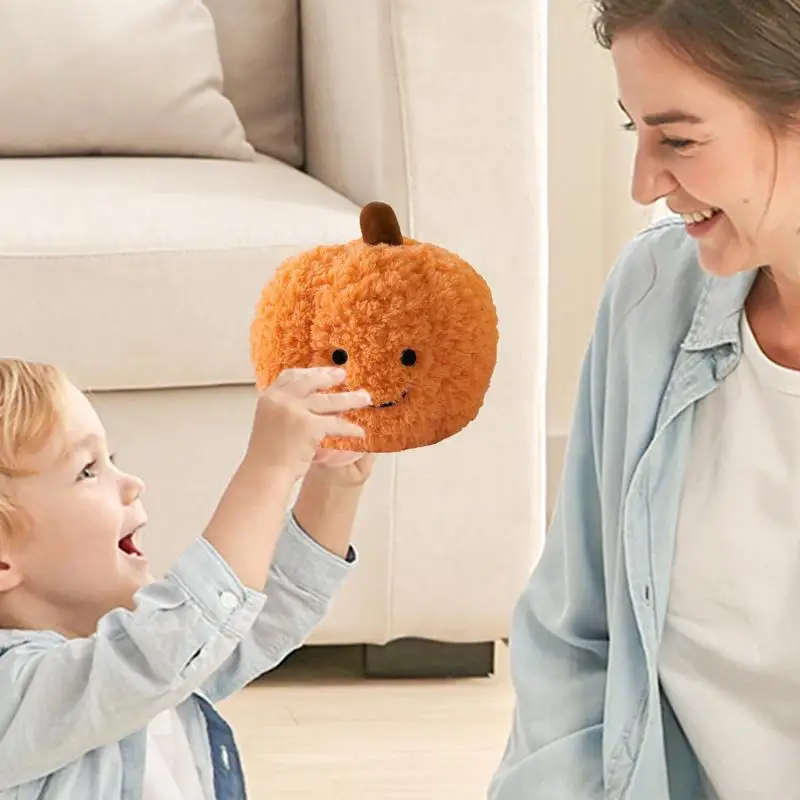 Pumpkin Plush Doll Plush Doll Toy With Smile Halloween Stuffed Animal Model Dolls For Kid Stuffed Doll Toys For Adults