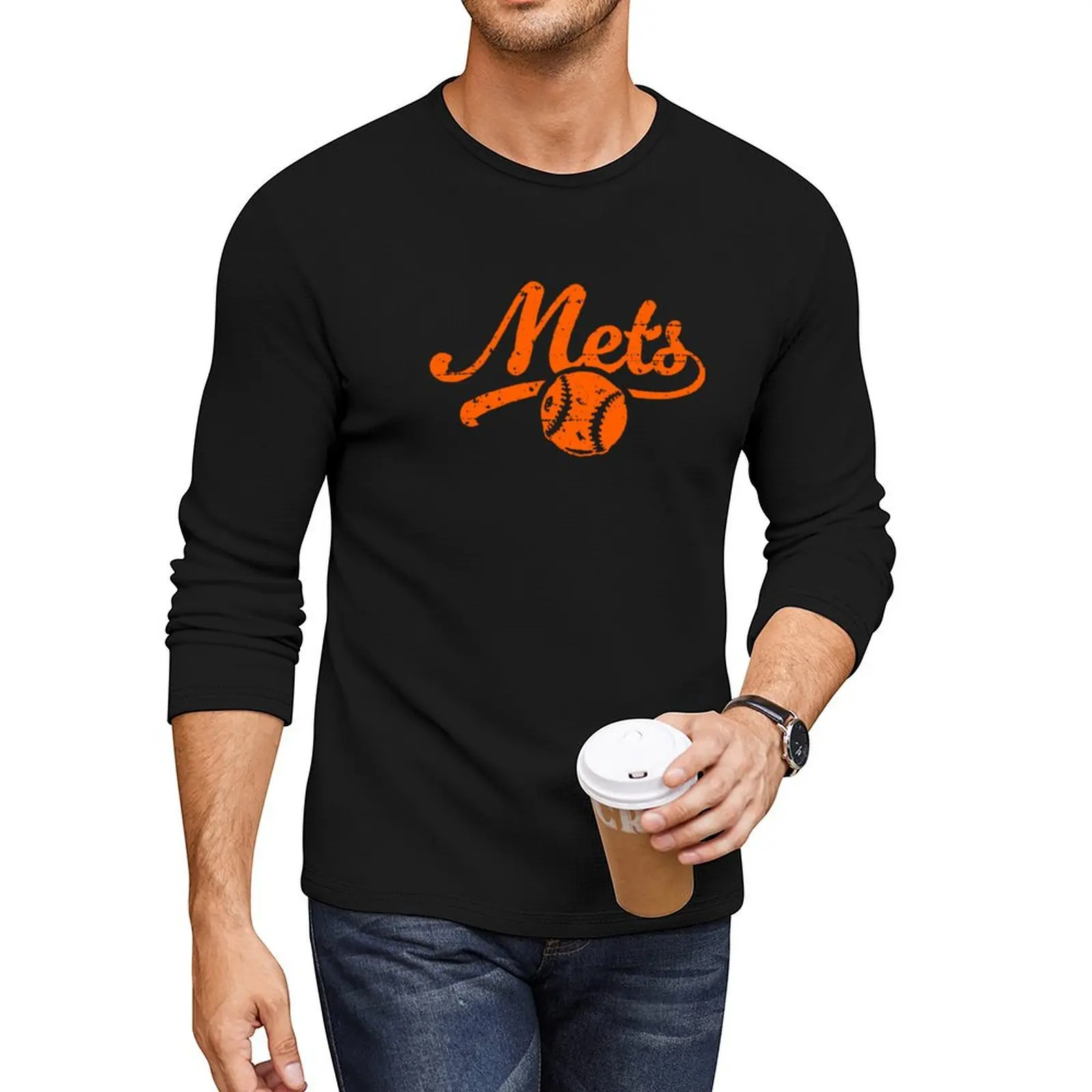 

Mets Retro Long T-Shirt boys t shirts sweat shirt boys animal print shirt mens graphic t-shirts big and tall