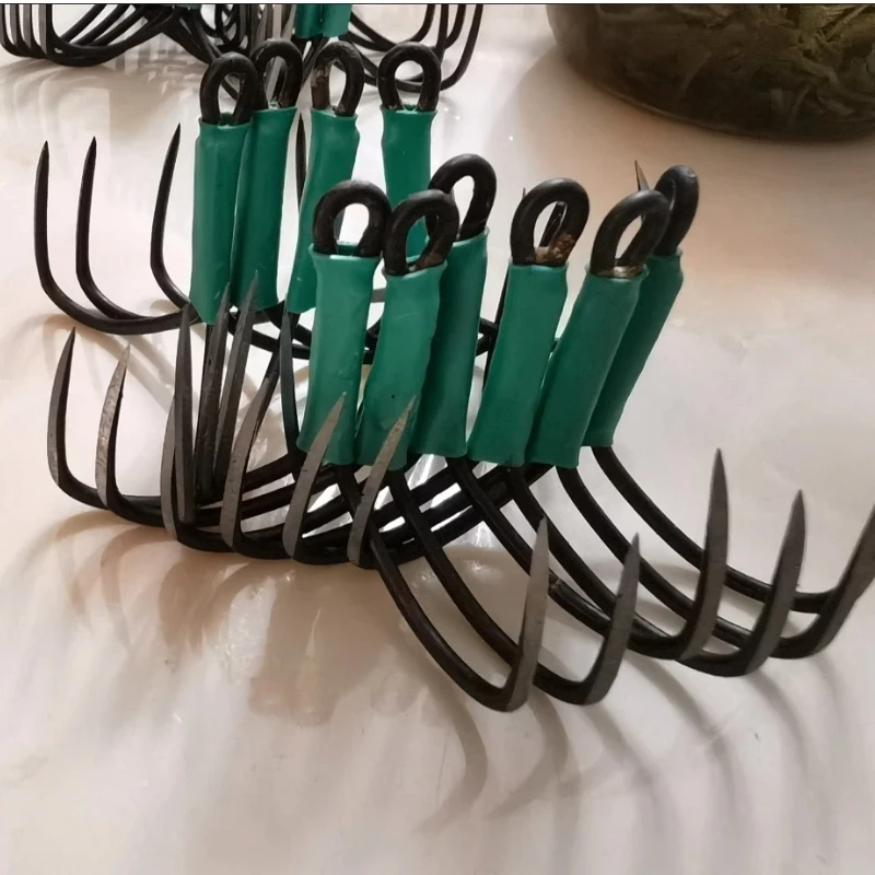 Anti Rust Treble Hooks Non-barb Triple Hooks Large Fishing Hook Anzuelos De Pesca Mar Three Anchor Hooks Carbon Steel Fish Hooks