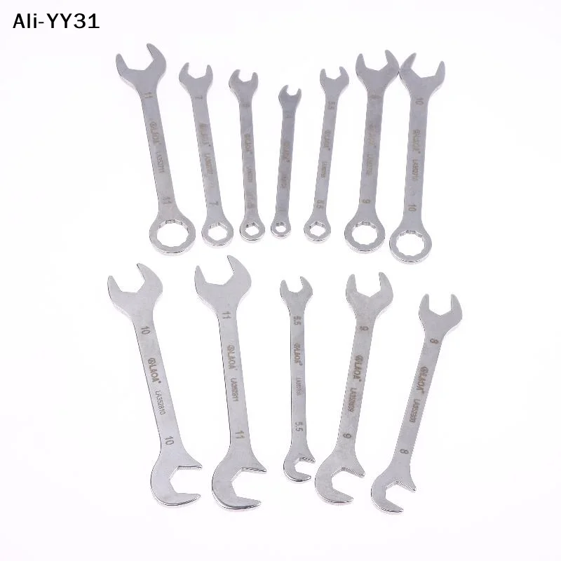 【Ayo】Mini Thin Double Open-end Wrench Stainless Steel Dual-purpose Wrench 5 To 11 Mm Available Mini Dual-purpose Wrench Set