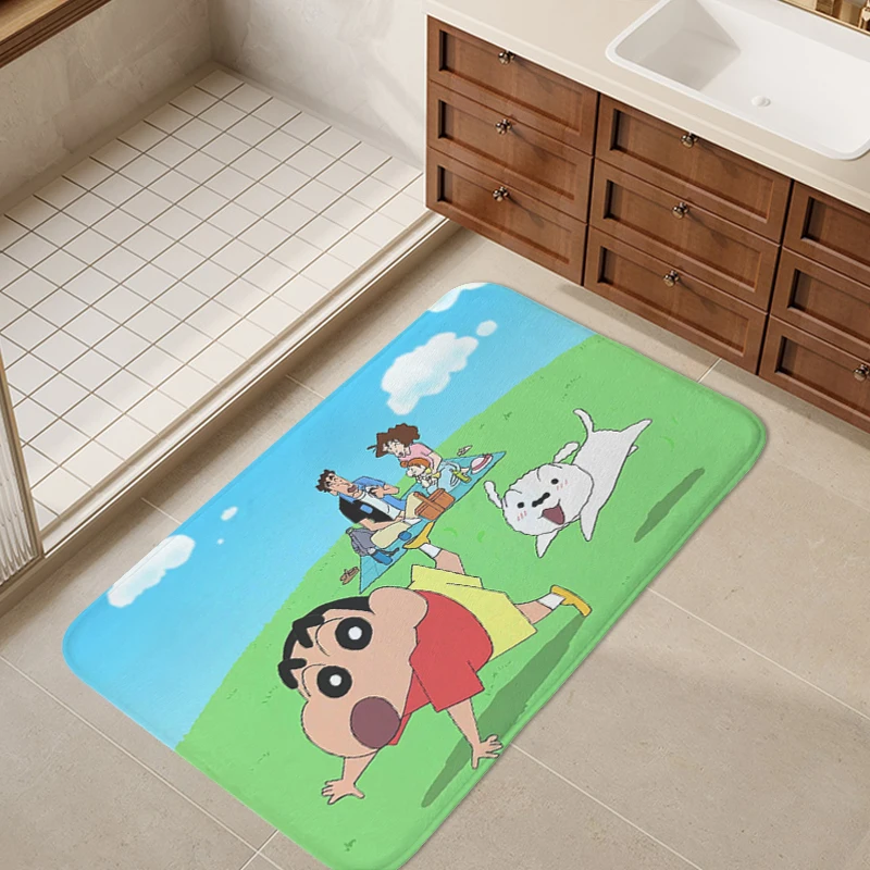 

Bath Porch Foot Mat Non-slip D-Crayons D-Shin-chans Cute Living Room Floor Carpet Kitchen Hallway Doormat Entrance Door Home