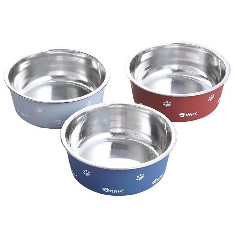 

Wholesale Non Slip Stainless Steel Food Pet Cat Manufacturer Powder Coated Dog Bowl
