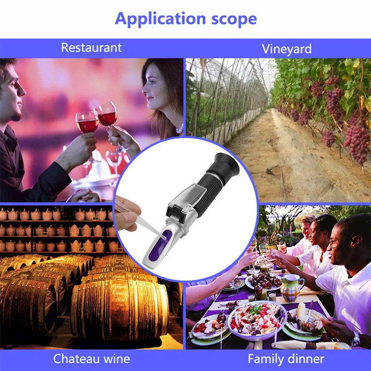 Handheld Refractometer sugar concentration meter densimeter 0-32% Brix Saccharimeter Sugar Tester Fruits Grapes dropshipping