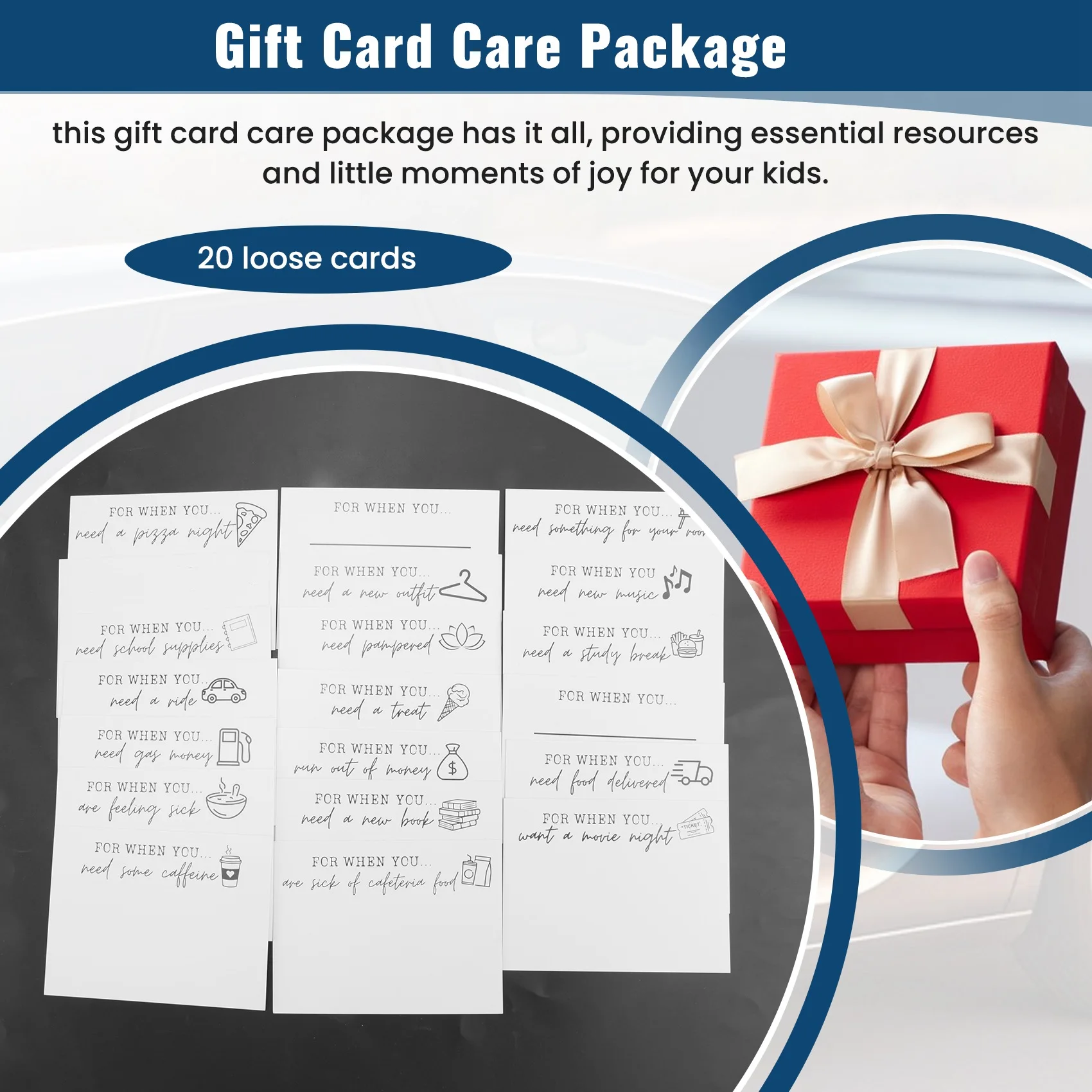 

College Gift Card Care Package, College Gift Card Book, College Care Package, High School Graduation Gift, White & GreenHUG