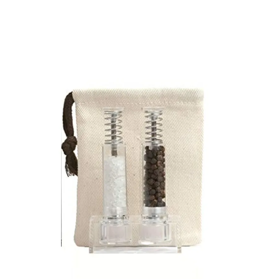 

Набор для путешествий: мельницы для соли и перца Original Pump and Grind, прозрачные, с механизмом Push It