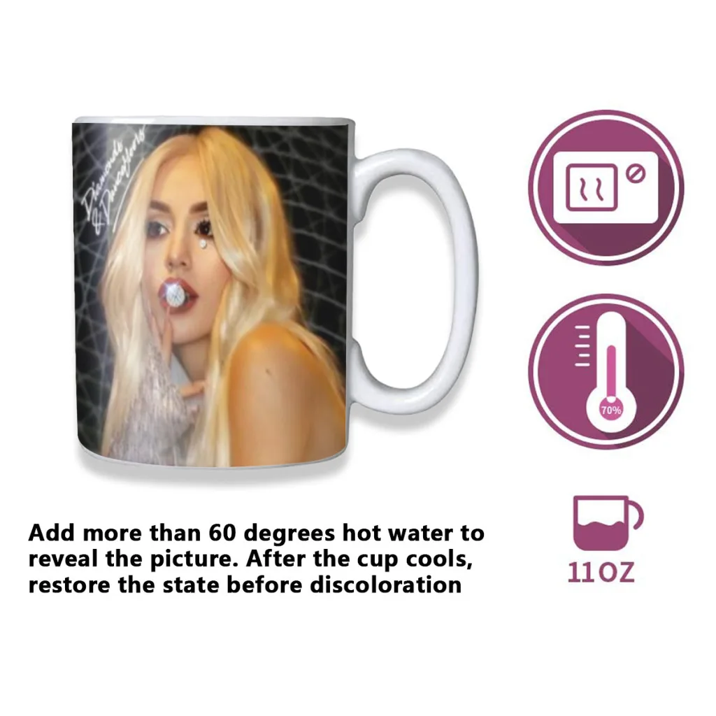 Singer Ava Max Free shipping Magic Color Changing Ceramic Coffee Mug Cup Friends Gift