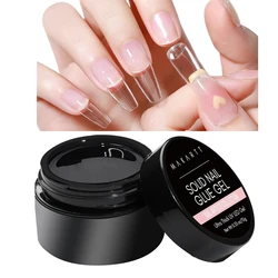 Makartt Solid Nail Gel Glue for Soft Gel Nail Tips Clear Acrylic Nail Tips Solid Gel Nail Glue for Press On Nails Fake Nails