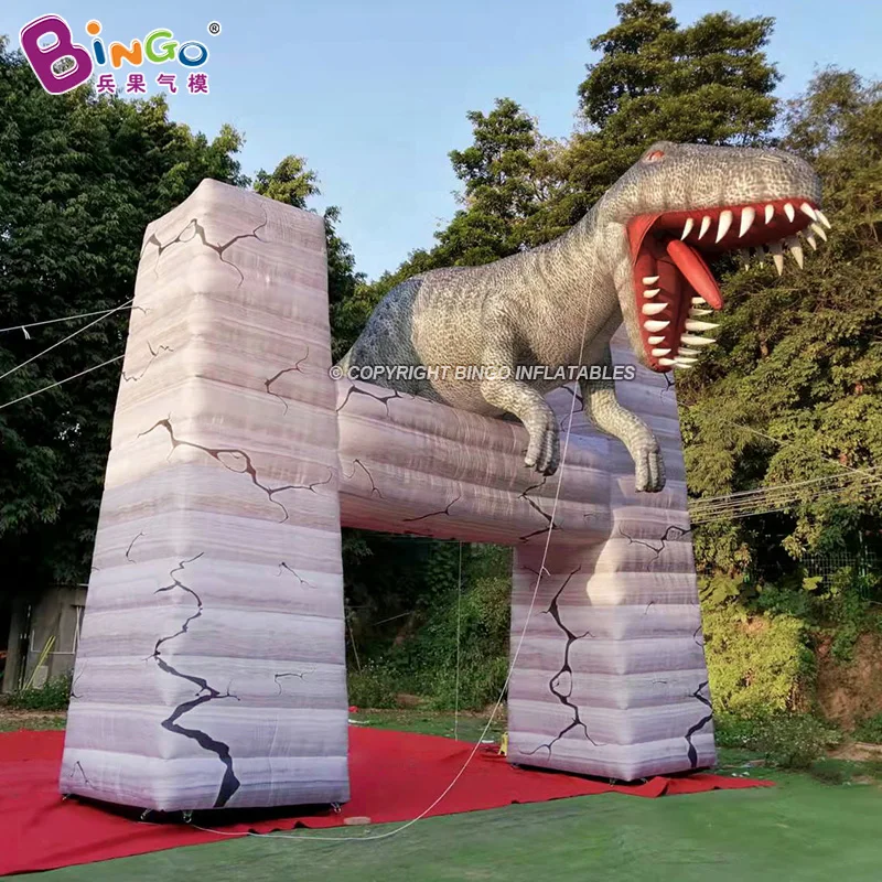 

Customized 24ft High inflatable dinosaur arch model inflatable cartoon animal arch for Sale-Toys