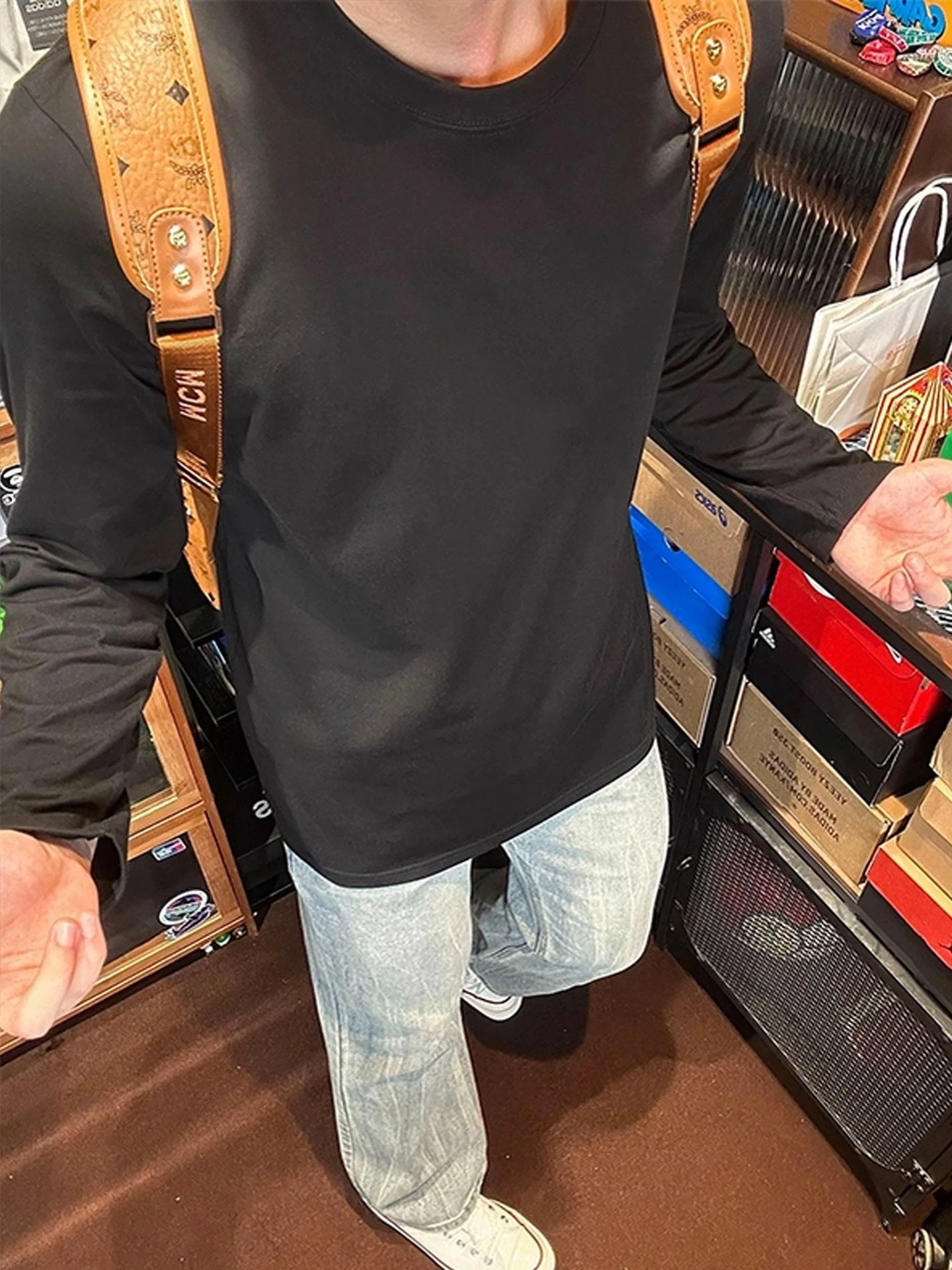 

Мужская хлопковая футболка Cleanfit с круглым вырезом и длинным рукавом, без капюшона, удобная, дышащая, молодежная, модная, летняя, антибактериальная.