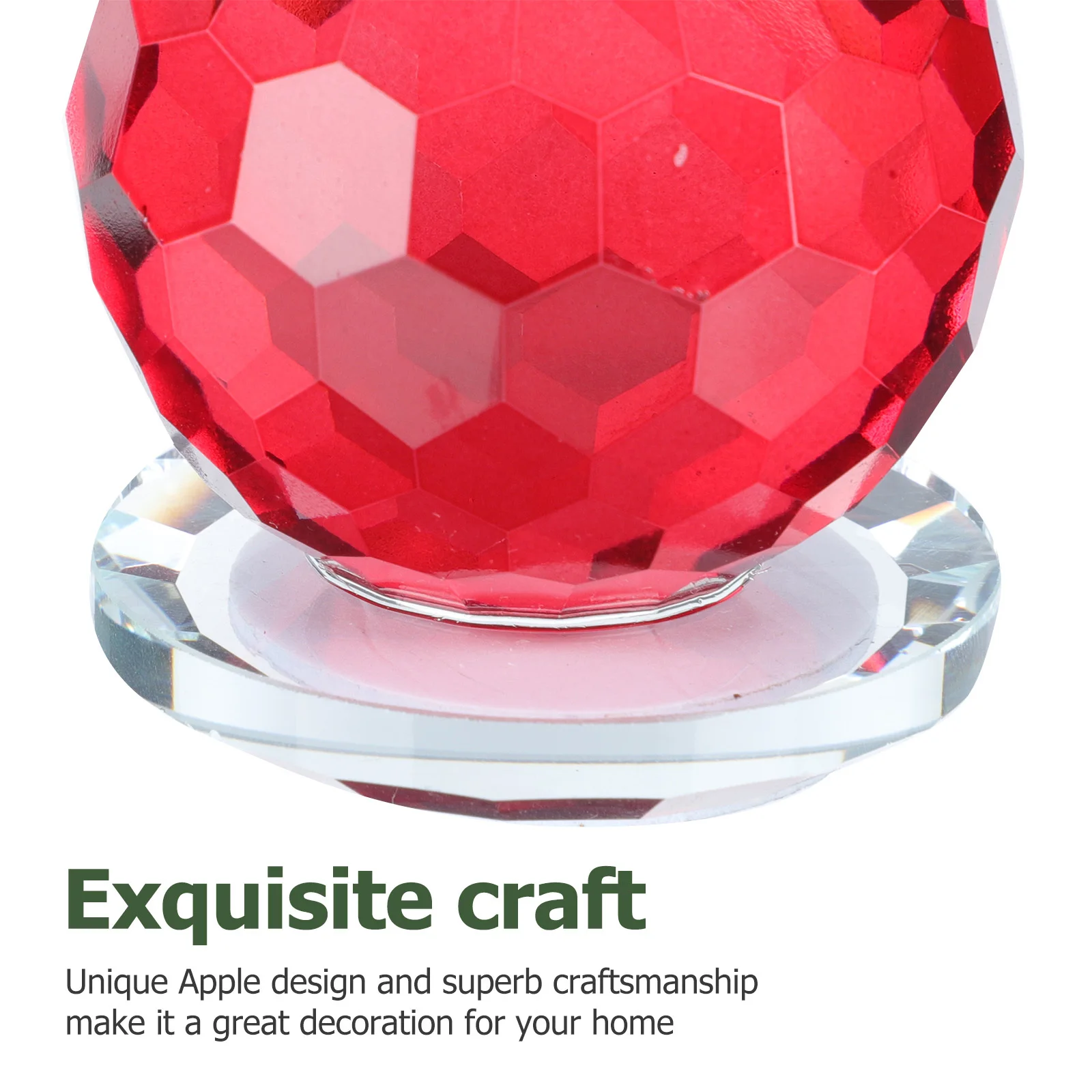 

1Pcs Crystal Apple Decor Unique Design Exquisite Table Decoration Paperweight Home Office Xmas Ornament Gift Xmas Crystal Decor