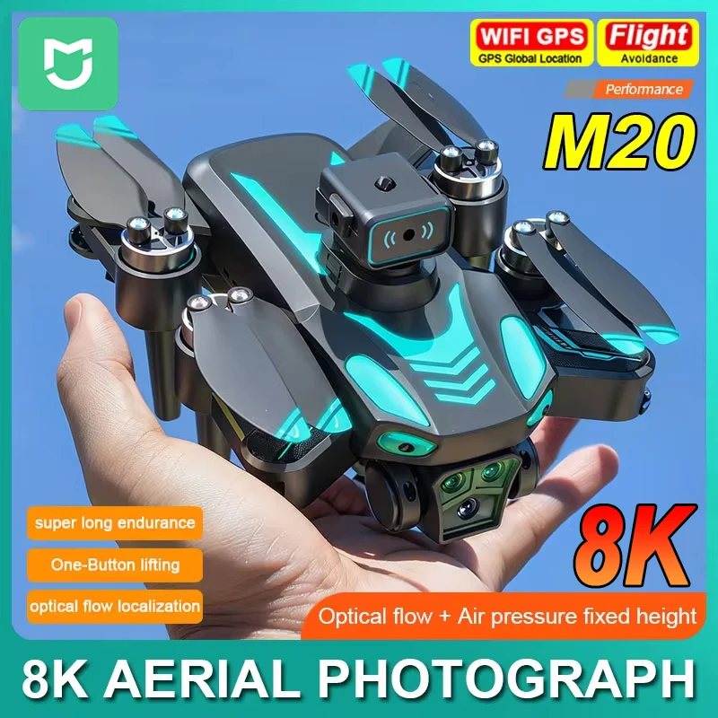 Mijia M20 New Drone Professinal 8K HD Camera Obstacle Avoidance Optical Flow Brushless Motor Foldable Mini RC Quadcopter Toys