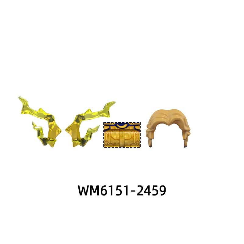 The WM6151 Stick Shield Sword Bow Arrow Knife Action Figures Weapons Pants Hair Parts Model Blocks MOC Bricks Set Gifts Toys