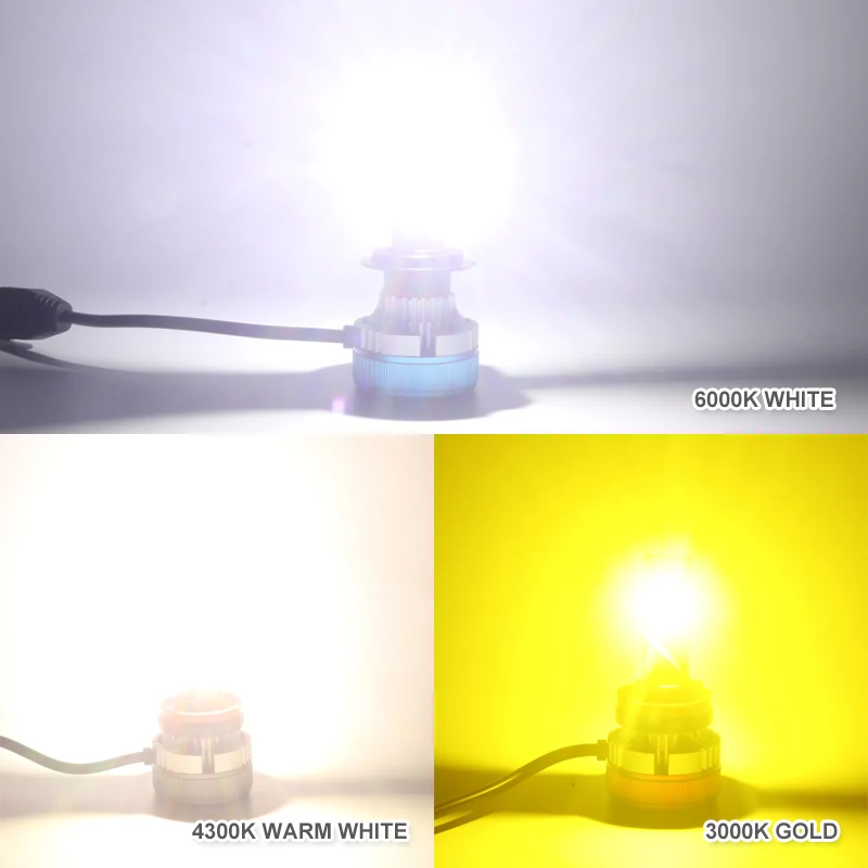 2x 4300K 55W H8 H11 H4 Hi/Lo Beam H7 9005 9006 HB3 HB4 9012 20000Lm Car LED Headlight Bulb CSP Chip 6000K Fog Head Lamp Canbus
