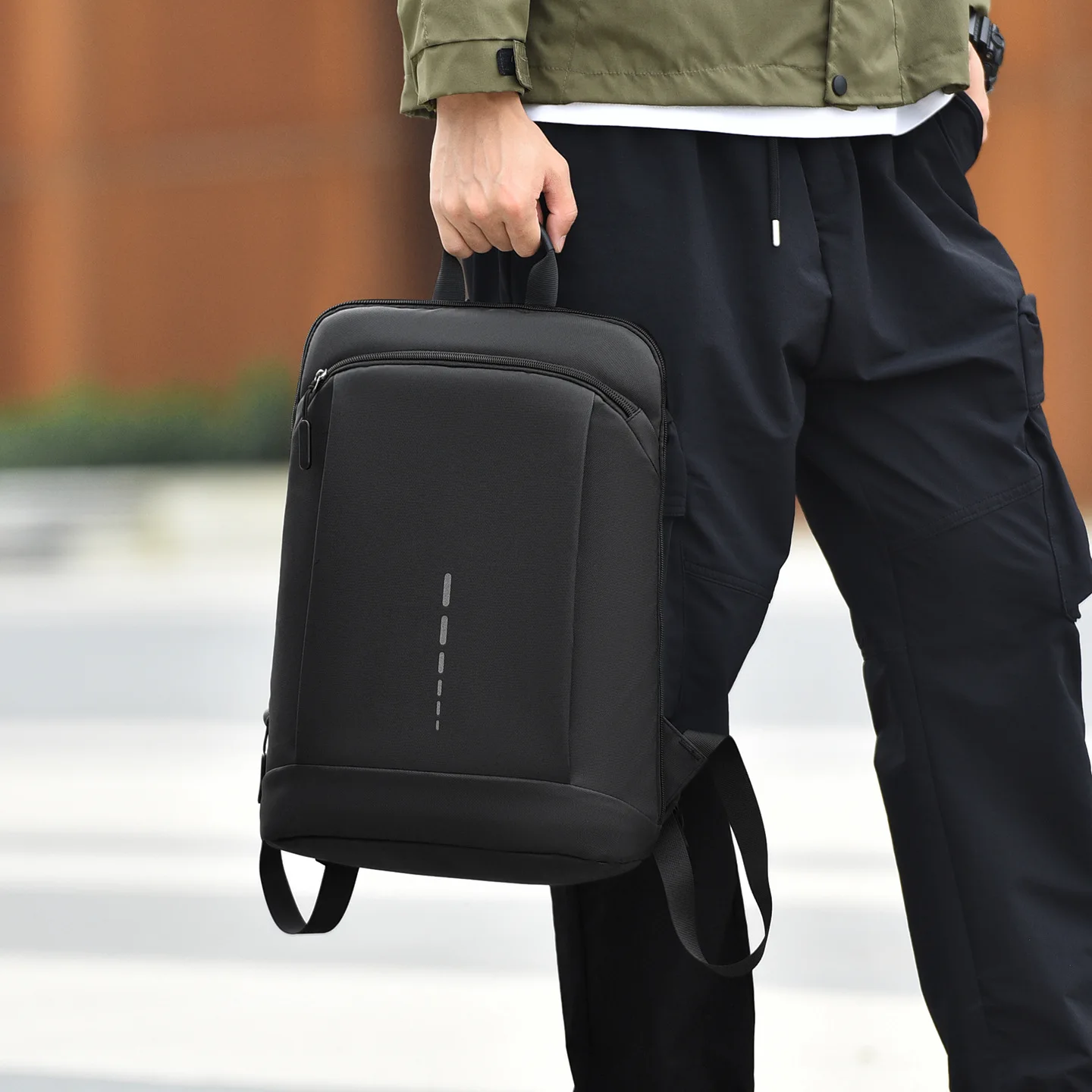 New Women's Business Fashion Lightweight Laptop Backpack Double Bag for Men and Women