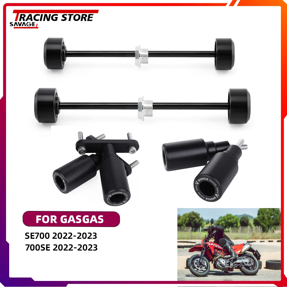 

Motorycle Front Rear Wheel Axle Fork Slider Protector For GasGas SE700 700SE Frame Sliders Guard Crash Protection SE 700 SE 2023