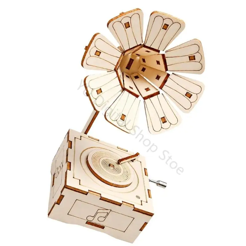 96BA Holz-Grammophon-Puzzlemodell für Hobby-Ausstellungs- und Lernbereiche – Detail 7