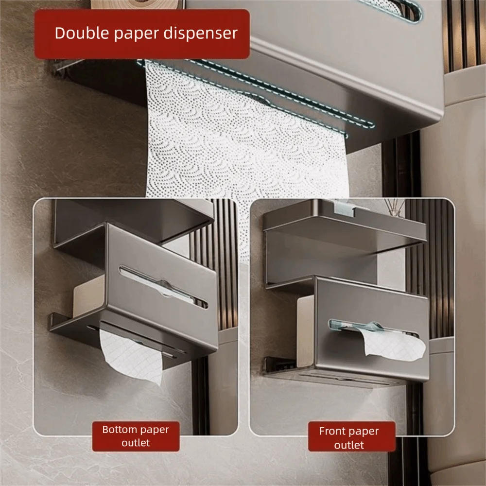 

Настенный держатель для туалетной бумаги на присоске/самоклеящаяся прочная несущая полка для хранения туалетной бумаги нержавеющая