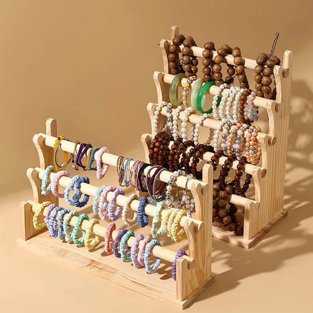 

5 Layer Wooden Bracelet Holder Bracelet Display Stand Jewelry Organizer
