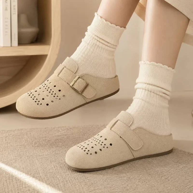 Women's Summer Thick Bottom Slip-On Sandals Open-Toe Platform Clog Shoes round Toe Convenient Glue-Welding Process Outdoor Footw view 5