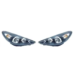 Car Headlights For Peugeot 207 2009-2013 9680131780 Black White A Pair