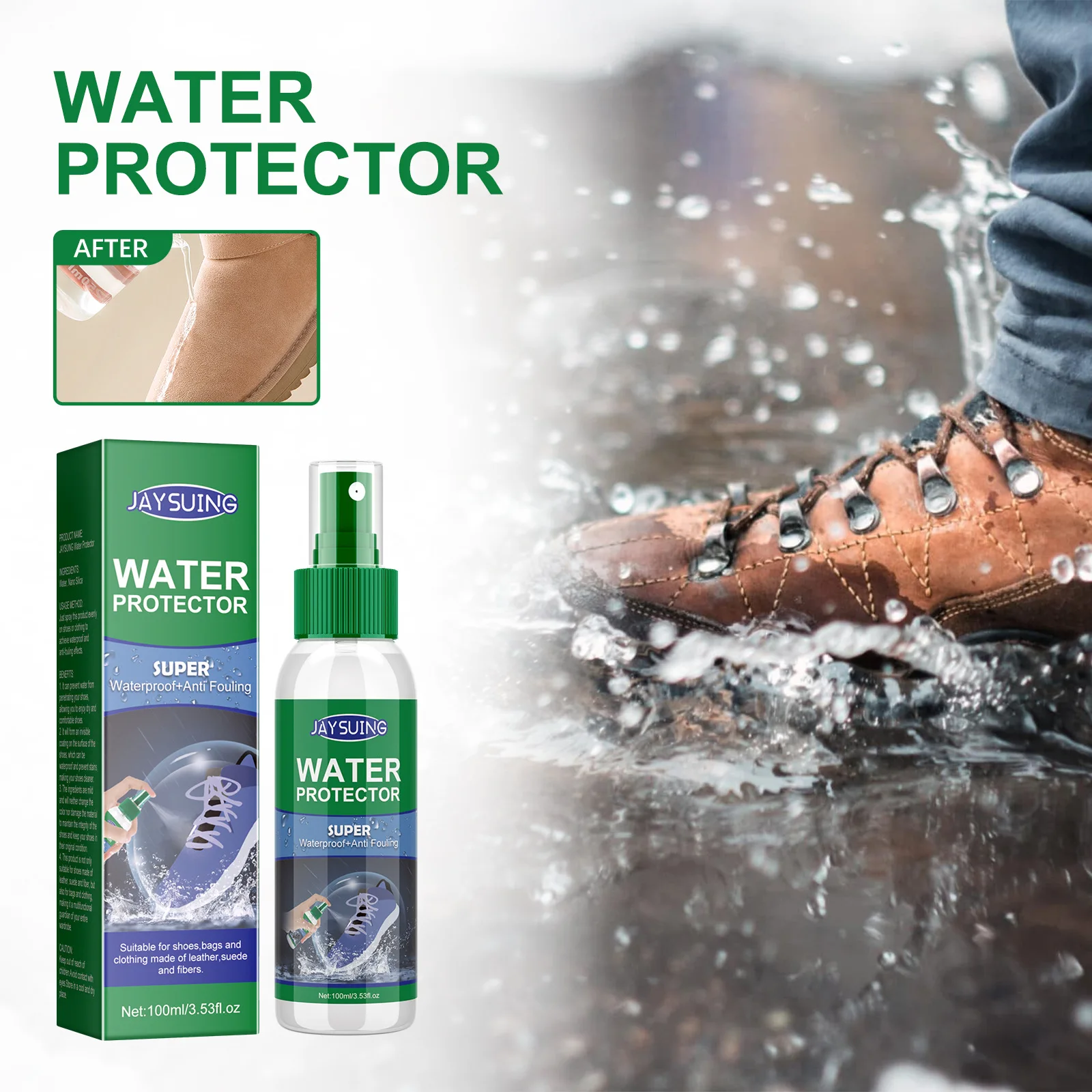 Shoe Waterproof Spray Hightech Nano Protector Stain Repellent Outdoor Protective Cover Shoes Antifouling Shoe Protection Spray