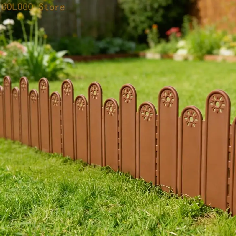 10PCS Plastic Garden Edging Strips with Easy Together Design Suitable for Outdoor Landscaping Flower Bed Yard Decoration D0LD