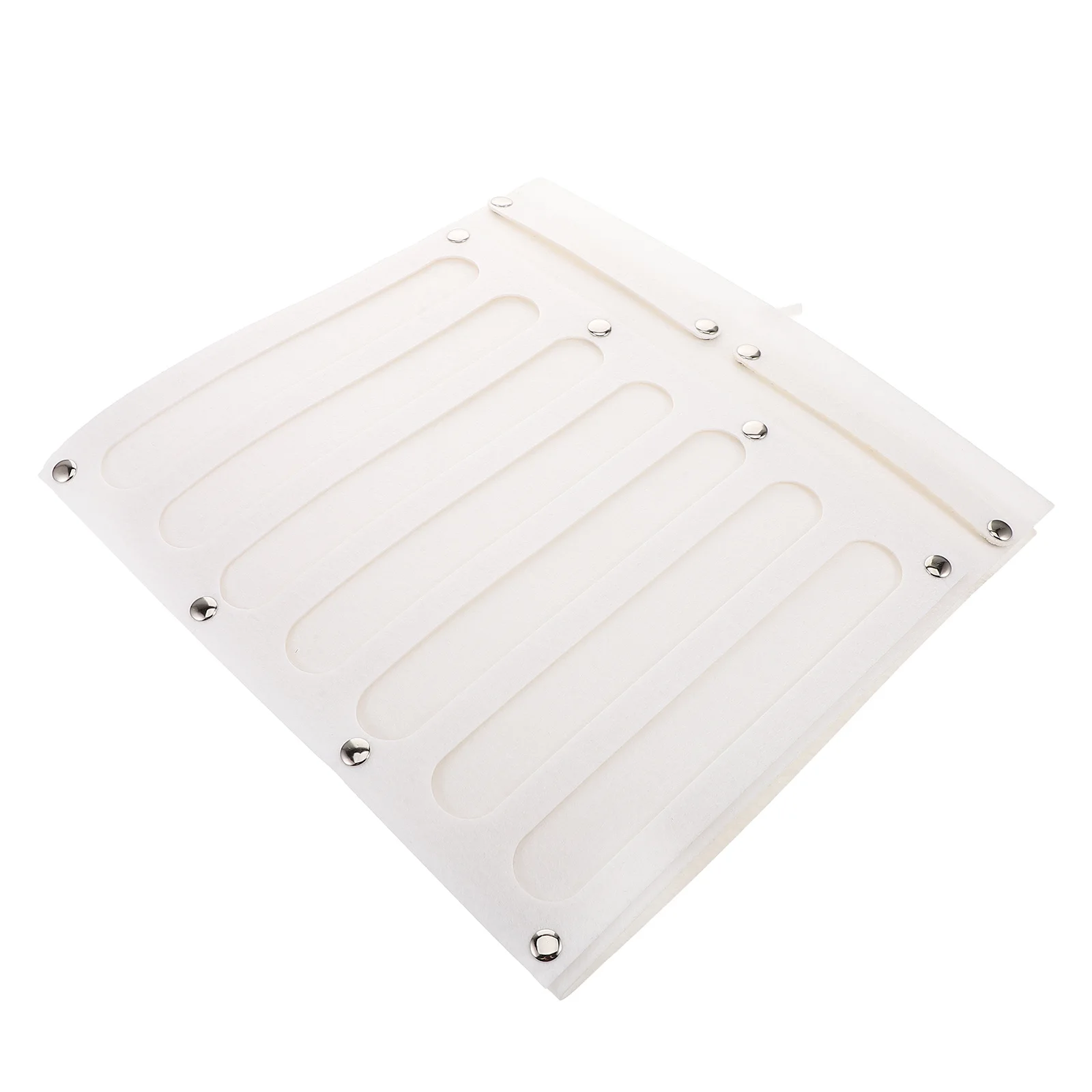 

Beige Felt Hanging Jewelry Organizer Bag Wall Mounted Storage Holder for Necklaces Earrings Rings Hair Clip Hair Accessory