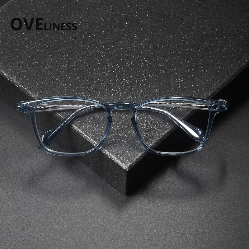 2027 Acetate titanium Eyeglasses Frame New Square Brand Design Glasses frame Women Retro Vintage Eyewear Japanese Spectacles