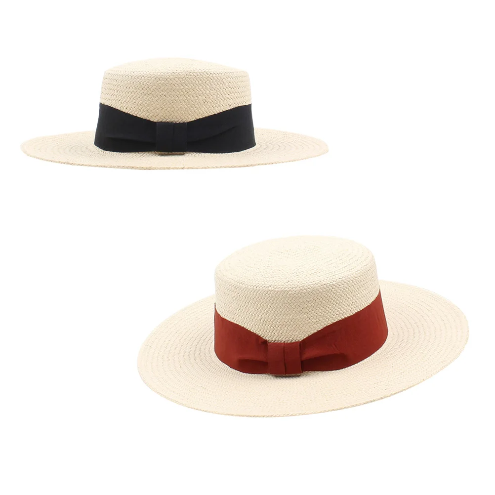 

Sun Visor Straw Hats Woman Girl Flat Beach Cap Holiday Protection Men and Women