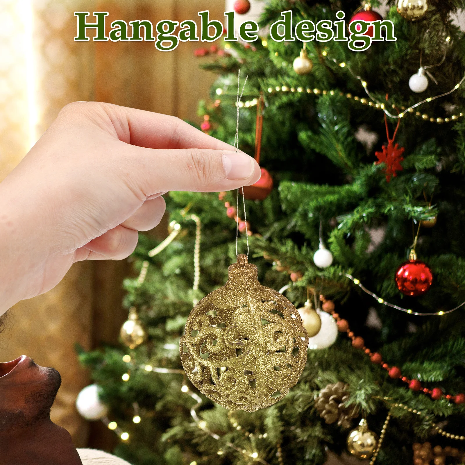 

100Pcs Christmas Ball Ornaments Widely Applicable Long Lasting Xmas Tree Decor Christmas Balls Xmas Tree Ornaments