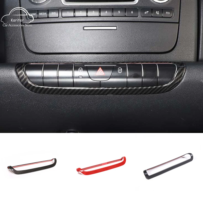 

1 Piece Set For Benz Smart 2009-2015 Car Styling Central Control Door Lock Switch Decorative Frame ABS Modification Accessories