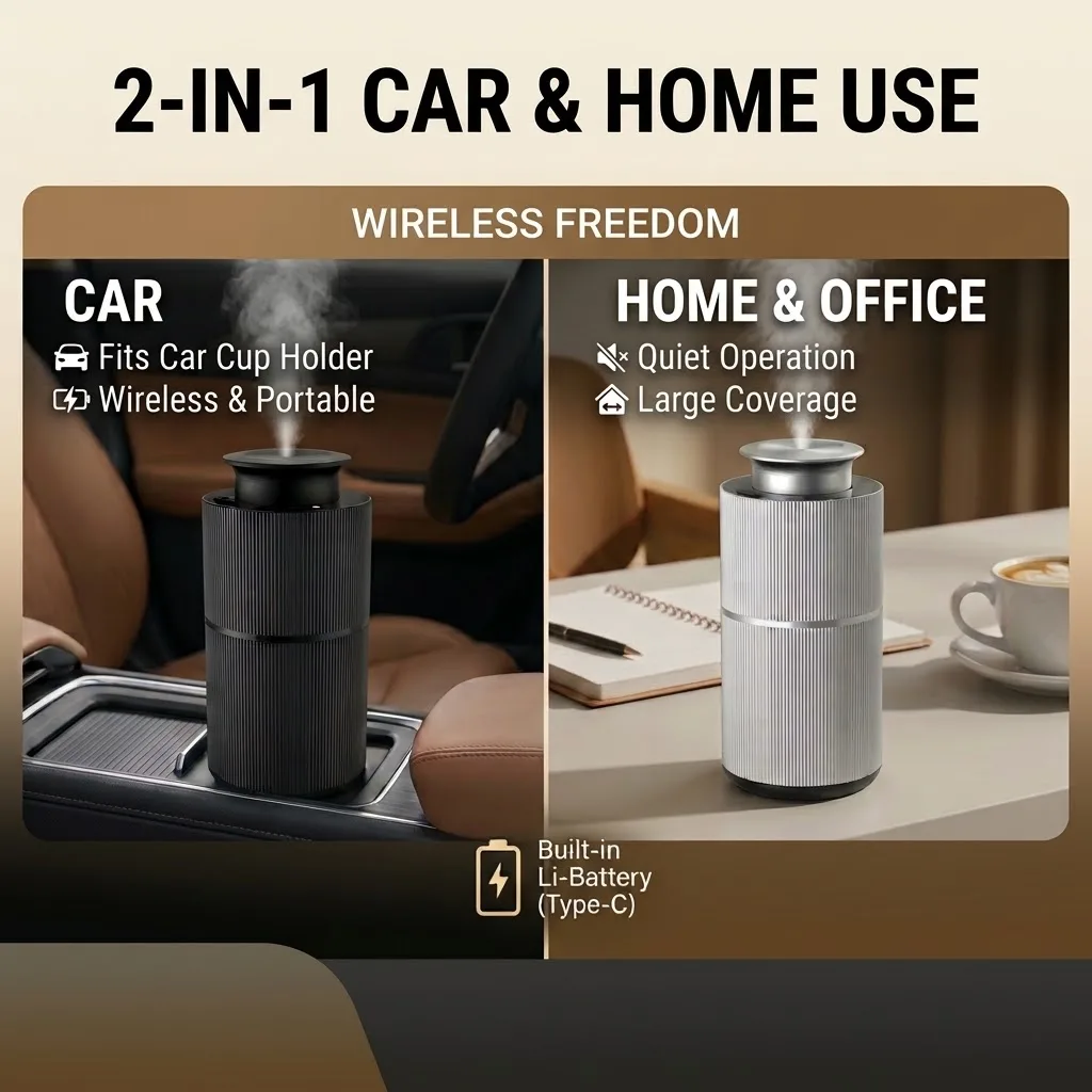 Smart Car Aroma Diffuser Wirel - огляд і ціна Waterless Essential Oil Diffuser