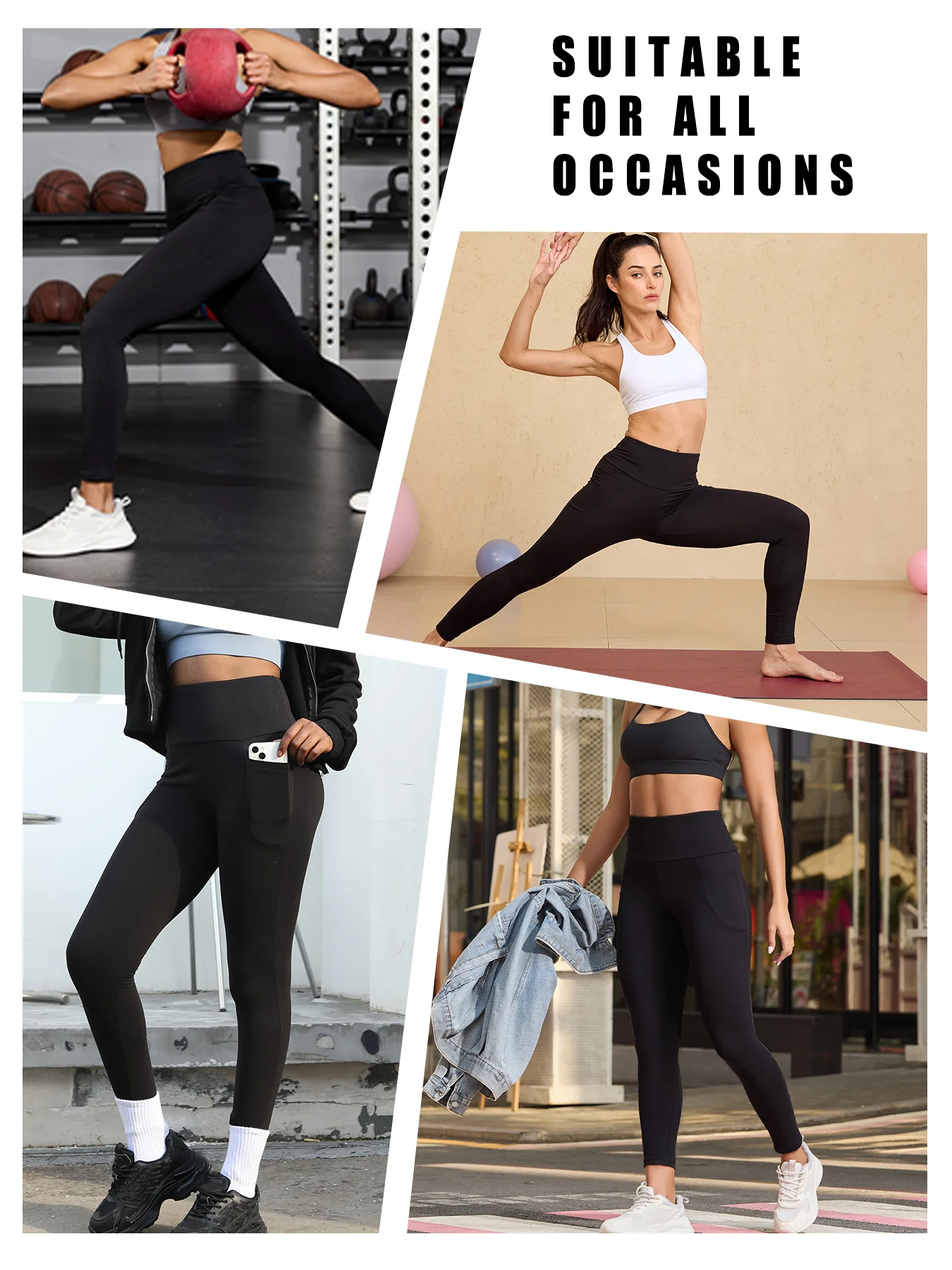 Leggings esportivas super macias com bolsos para mulheres cintura alta treino yoga correndo push up ginásio fitness calças apertadas femininas