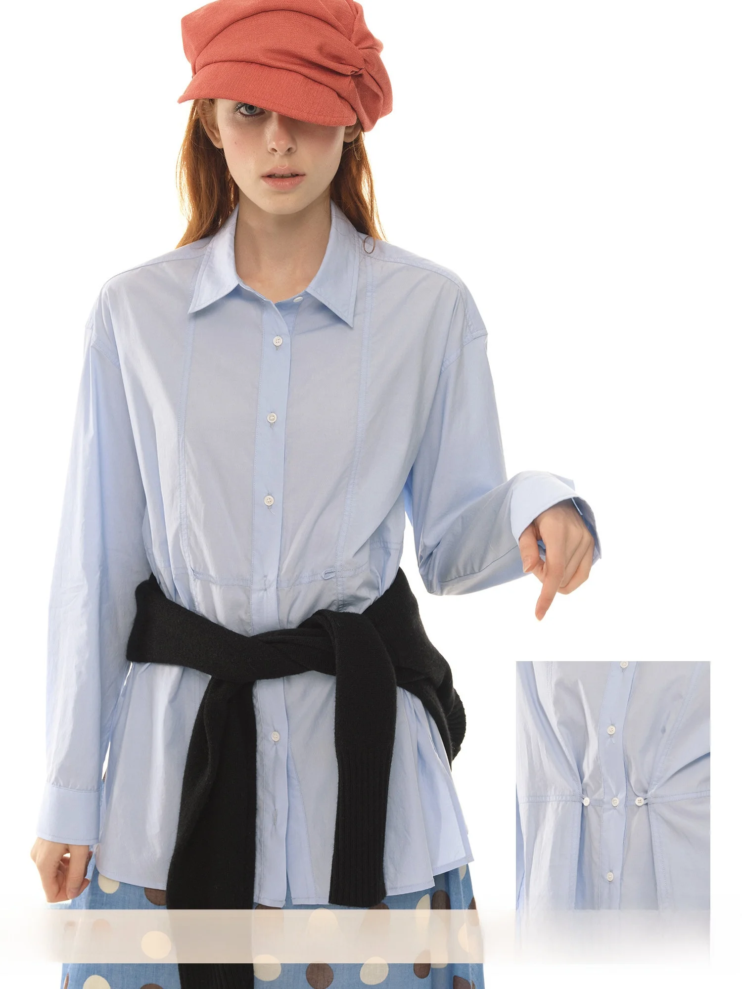 

UNRETRO Vintage Sle Long Sve Loose Fit Modal Cotton Blend irt Women's Casual Comfortable Breathable Button up Top