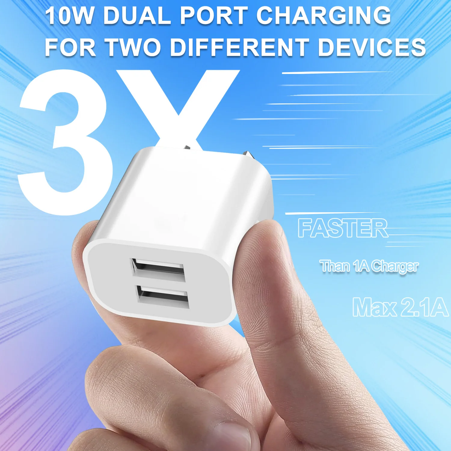 2pcs Dual USB Wall Charger USB Power Adapter Plug Double USB Wall Plug Adapter 2 porte USB AU Plug 5V/2.1A caricabatterie certificato