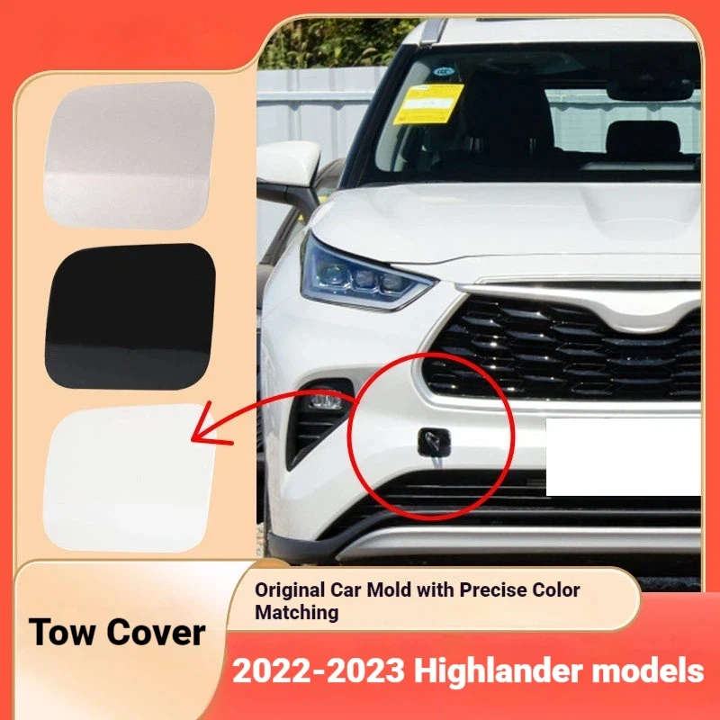 Suitable for 22-23 models of Highlander Trailer Cover Front Bumper Trailer Hook Tow Rope Cover Front Tow Cover