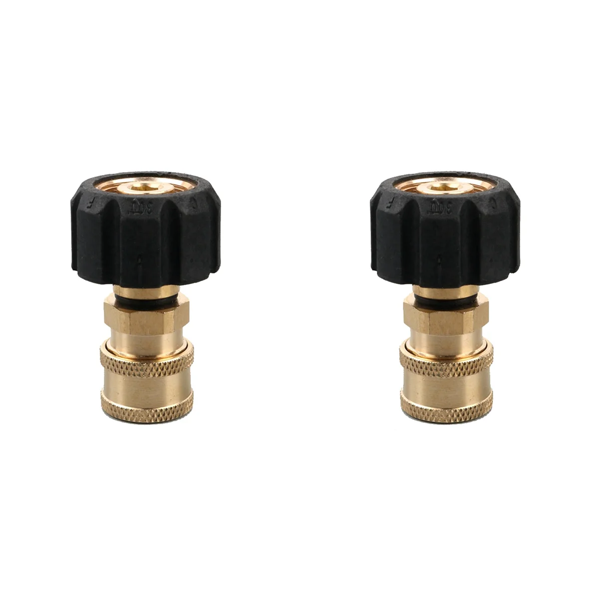 

2Pc 1/4 to M22 Quick Connector High Pressure Car Washer Quick Coupling Water Tube Adapter Joints