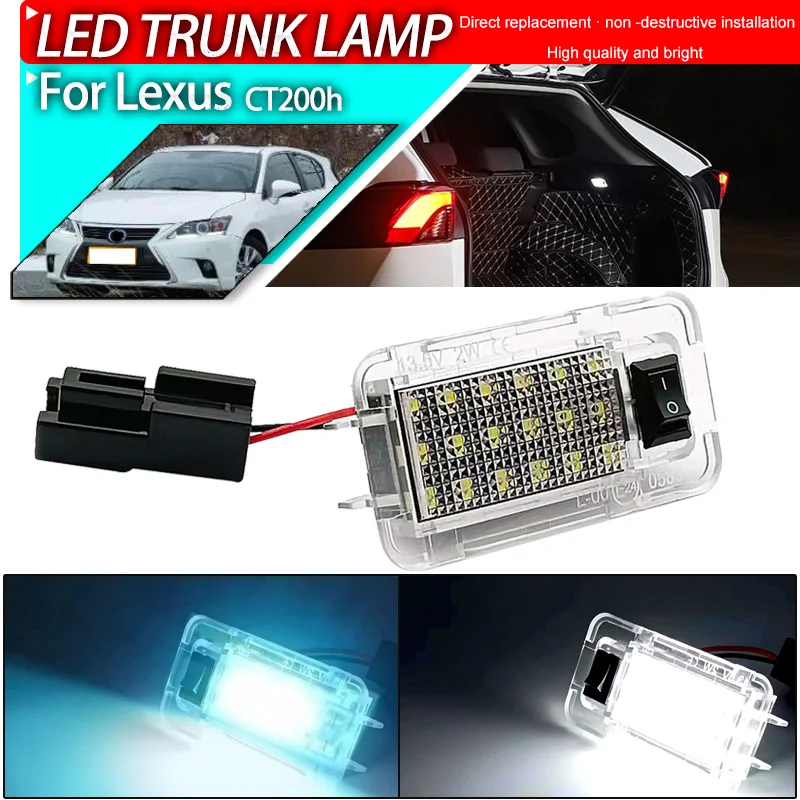 1Pcs Car LED Signal Light Trunk Lamp Luggage Compartment Lights Ice Blue White Bulbs For Lexus CT200h 2016 2017 Car Styling