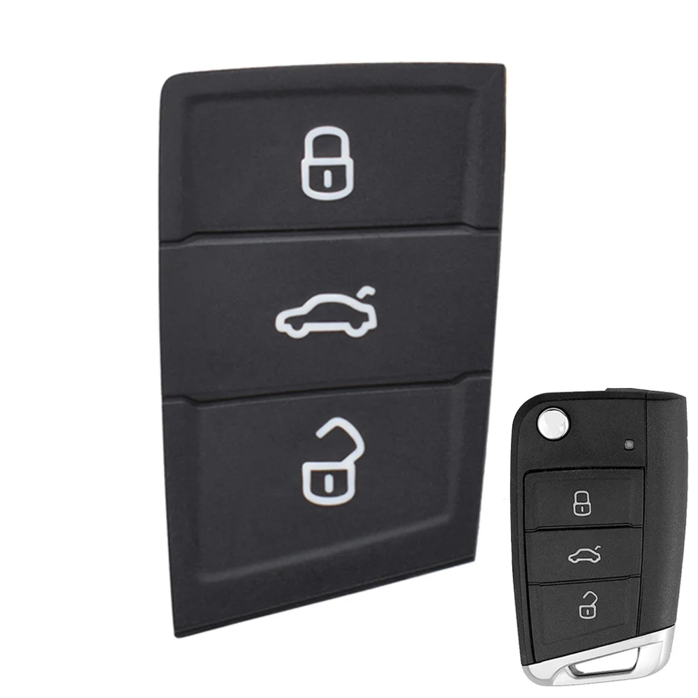 3-przyciskowy zamiennik pilota z kluczykiem Gumowa podkładka do VW Polo Golf 7 Tiguan Do Skoda Octavia SEAT Ateca Leon Ibiza Shell Skin