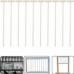 10Pcs Racing Pigeon Birds Entrance T Traps Removable Door Wire Bars for Birds Cage Lawn Porch Iron 4x25.5cm
