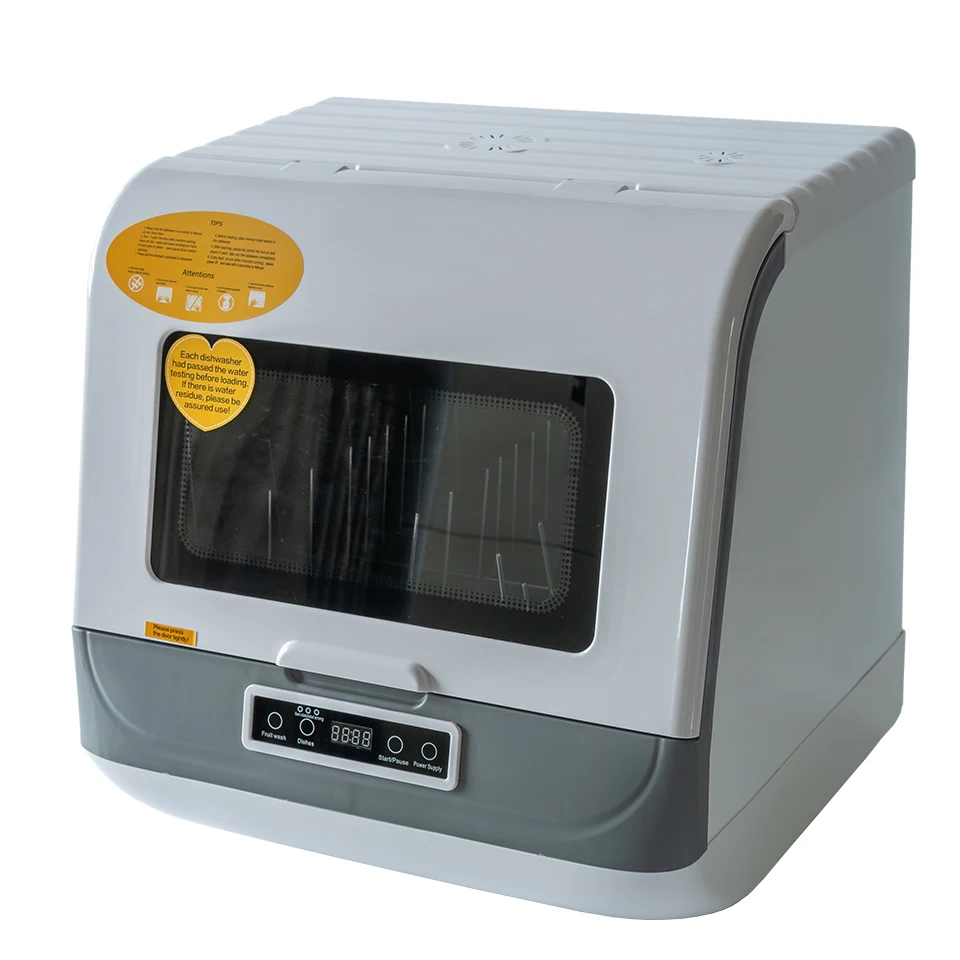 DWS-T05 Portable Countertop Dishwasher Compact Mini Dish Washer with 5-Liter Built-in Water Tank and Air-Dry Function