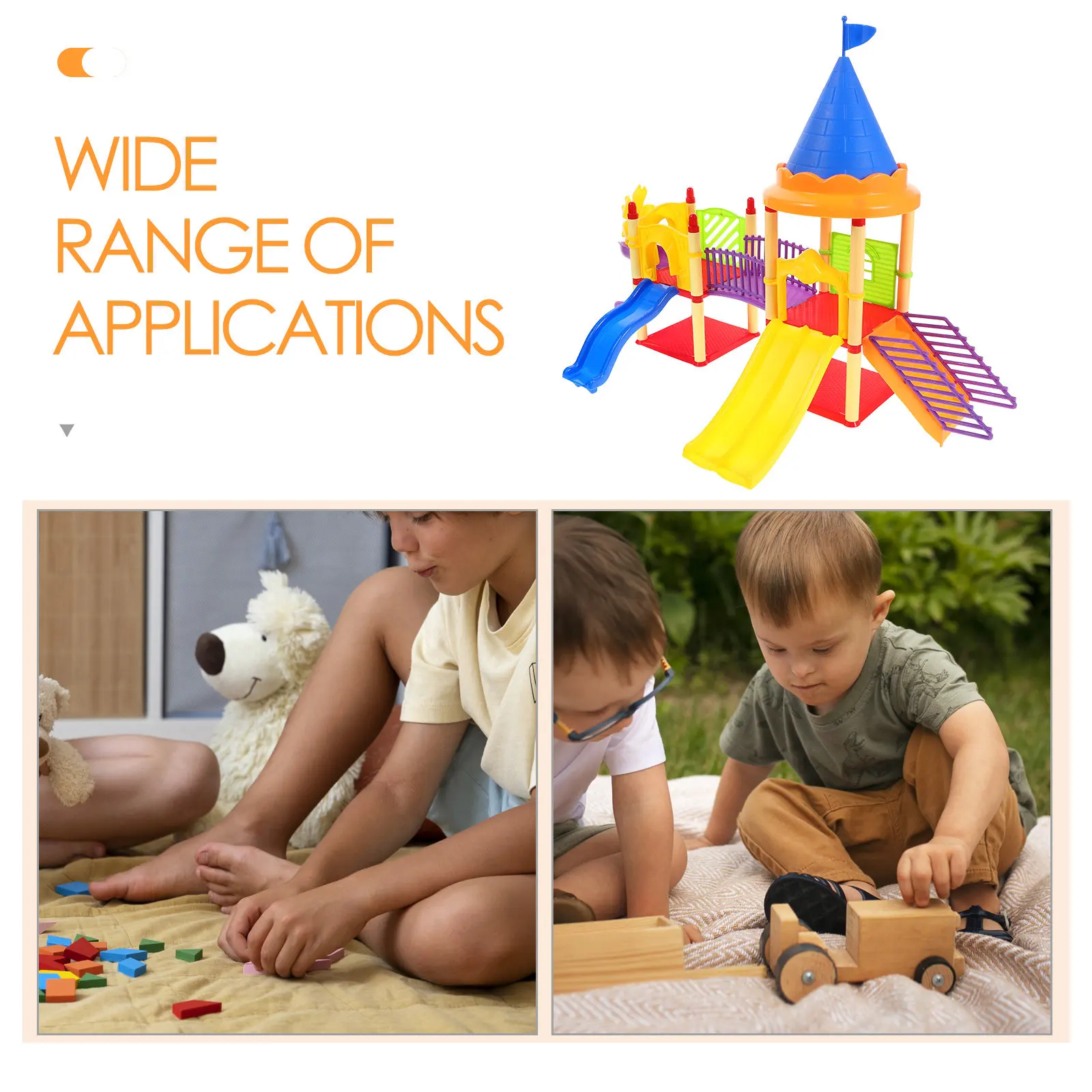 1Set Kids Playhouse Accessories For Miniature House Decor Christmas Stocking Stuffers Small Playground Slide Ornament