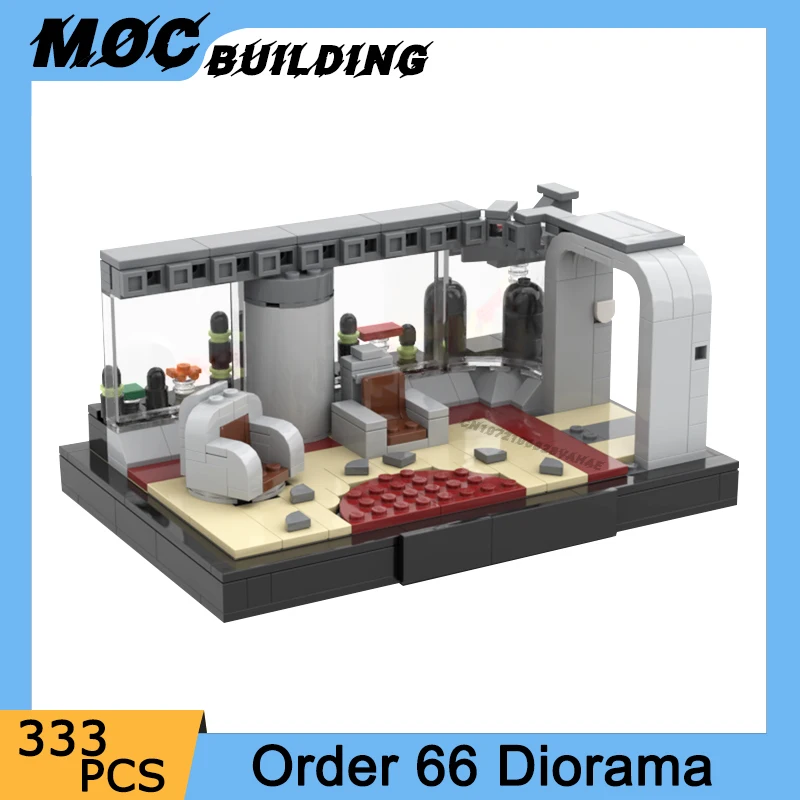 MOC Star Movie Series Scene Diorama Building Blocks Experiment Base Strategy Center DIY Bricks Creative Collection Toy Xmas Gift