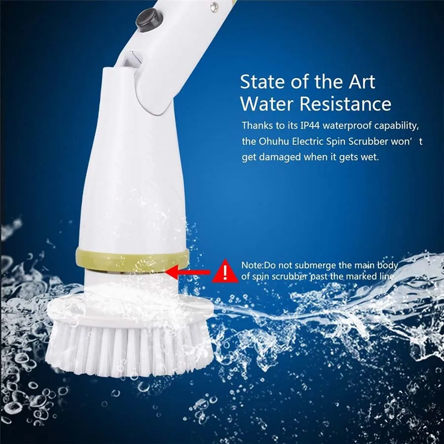 Escova de limpeza elétrica de manuseio longo, carga sem fio, piso, cozinha, banheiro, polimento, casa, escritório, Dropshipping